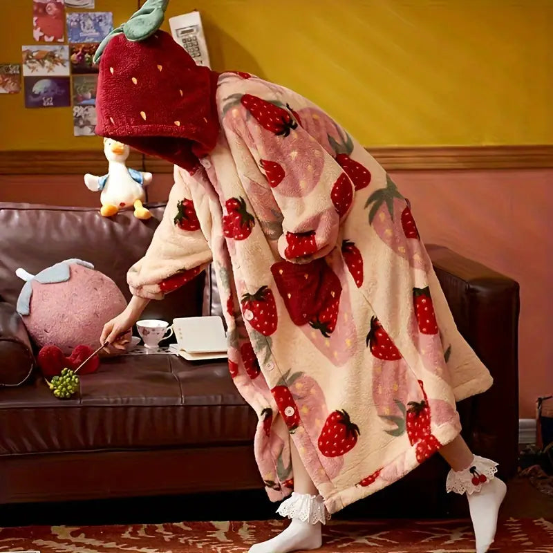 Strawberry Dream Blanket Robe™