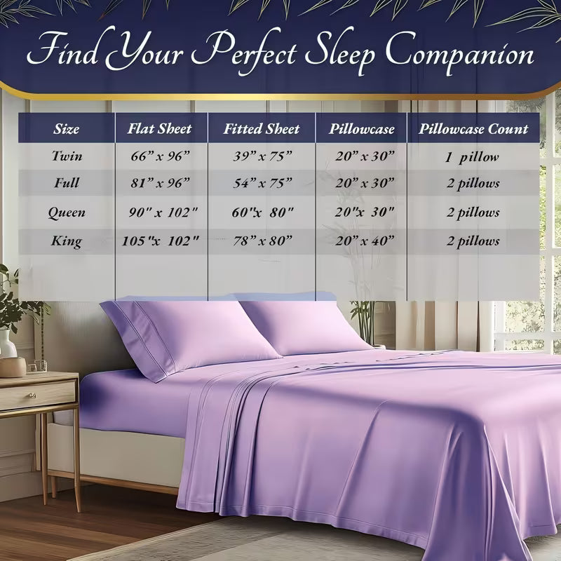 4pcs Bamboo Cooling Bedding