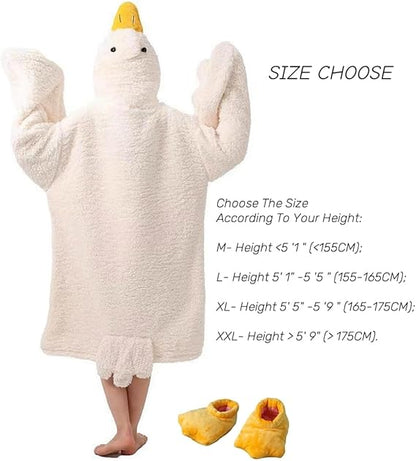 Goose Hooded Fleece Robe