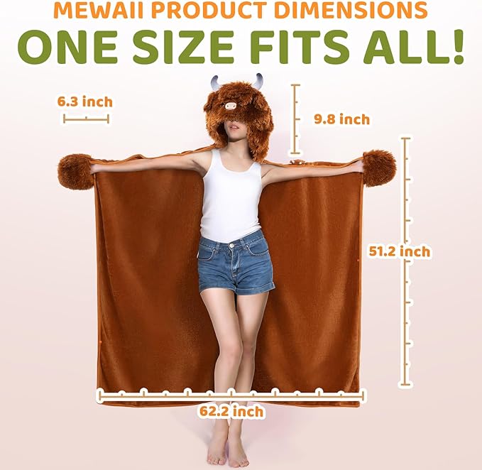 Highland Cow Hoodie Blanket™