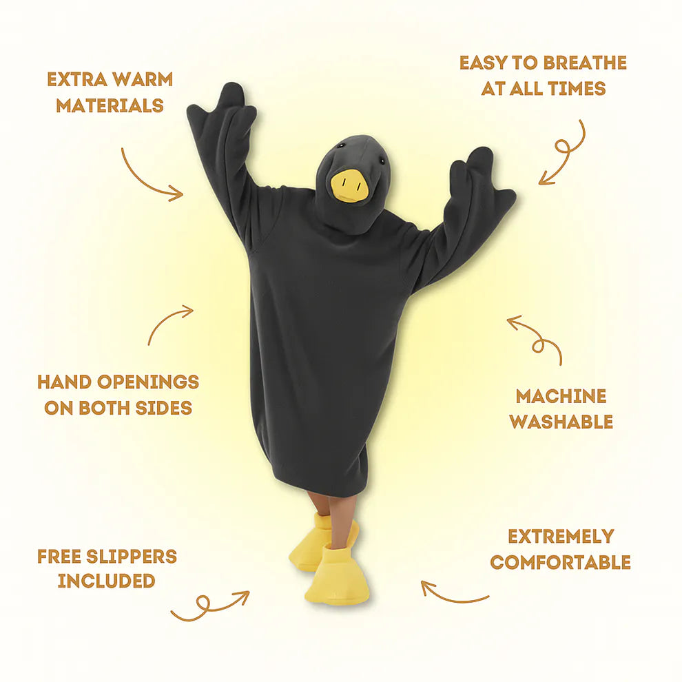 Goose Hooded Fleece Robe