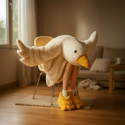 Goose Hooded Fleece Robe