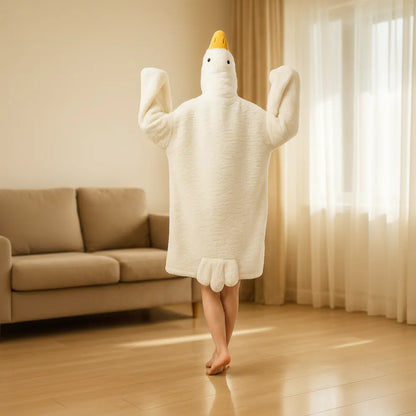 Goose Hooded Fleece Robe