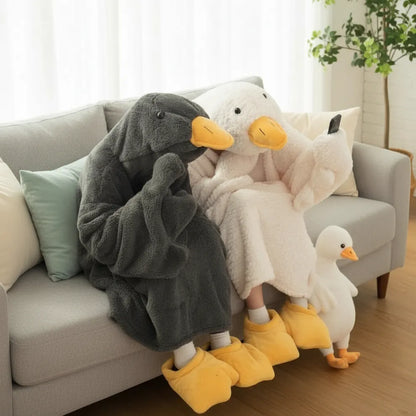 Goose Hooded Fleece Robe